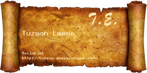 Tuzson Emese névjegykártya